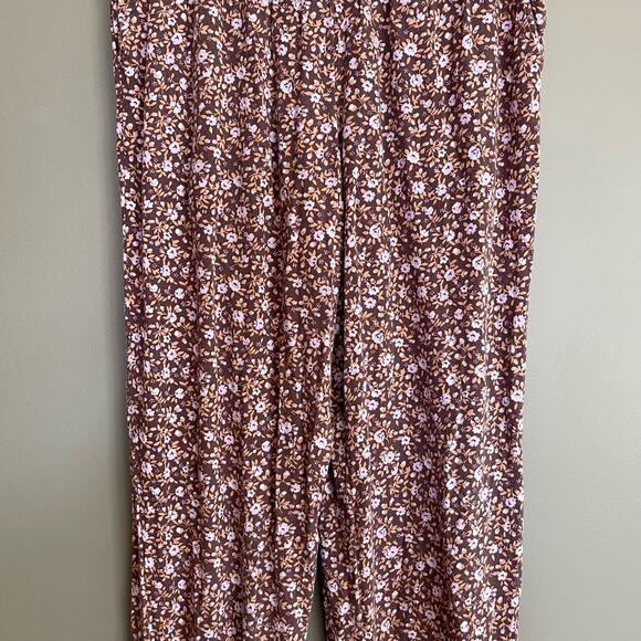 Aerie Homebody Jogger Pants Lightweight Size XS Casual Comfortable Mauve Floral - Picture 7 of 16